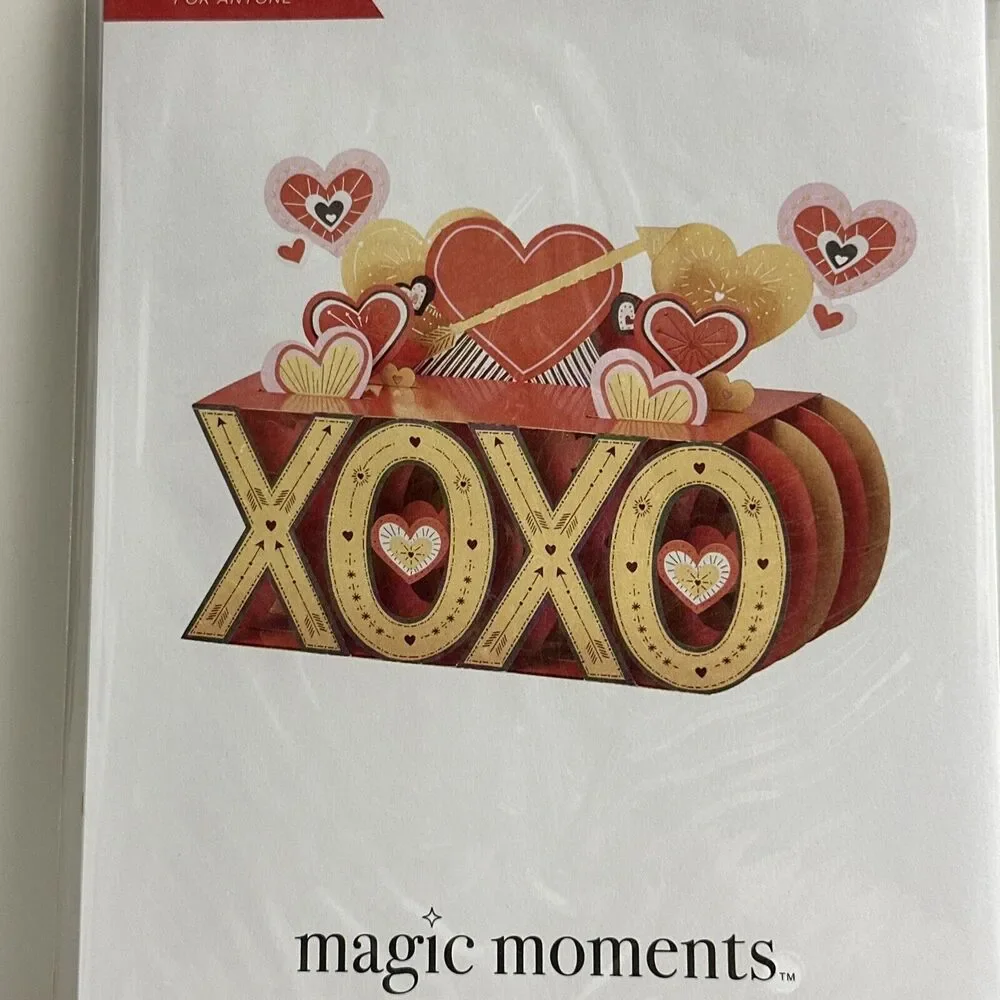 American Greetings Magic Moments Displayable Pop-Up Valentines Day Card Lot of 4